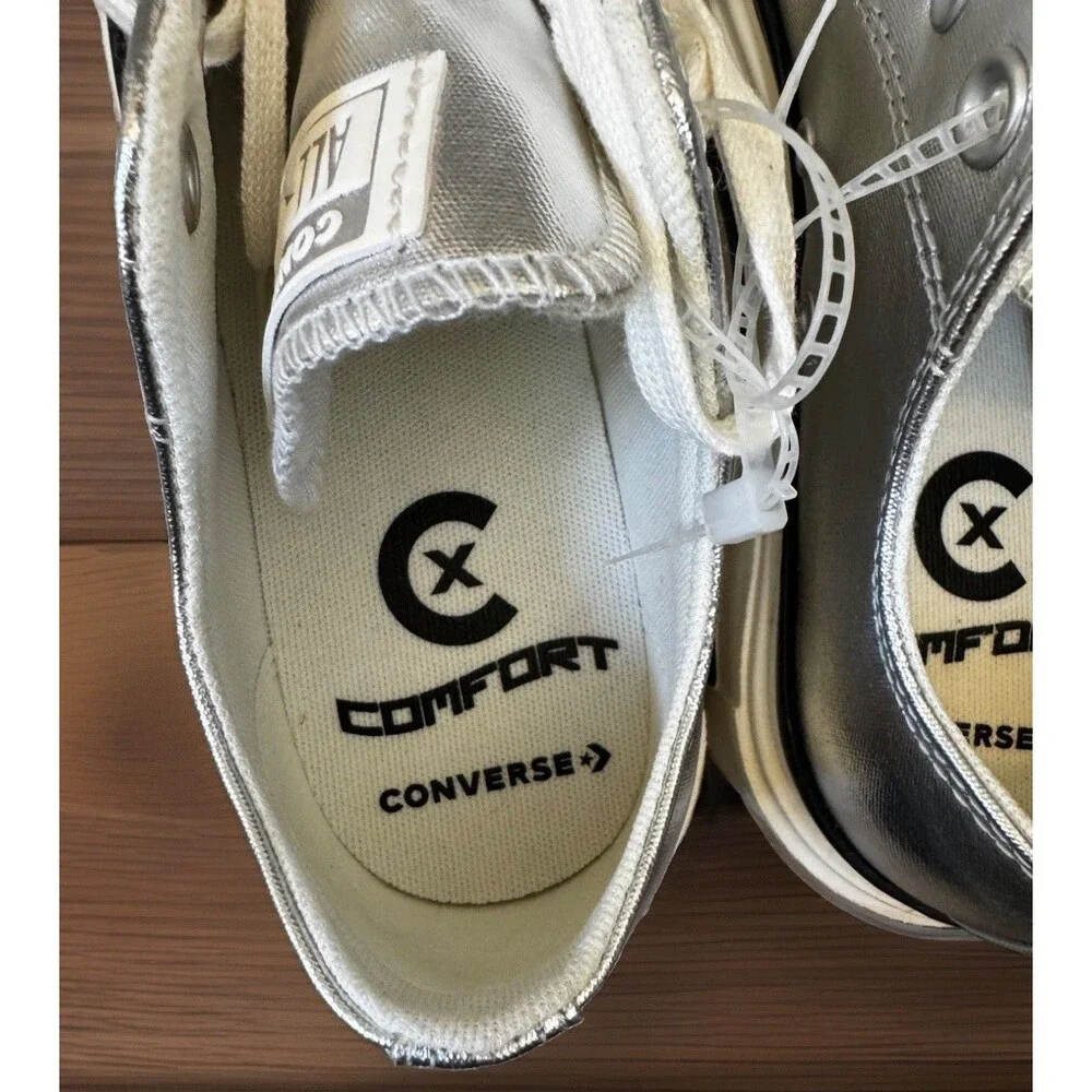 CONVERSE W/12.5 M/10.5 Chuck Taylor All Star Lift Double Stack Platform Metallic